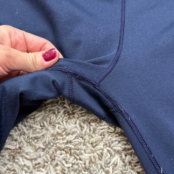 Reebok 7/8 Legging Mid Waist Stripped Blue size medium - Picture 5 of 11